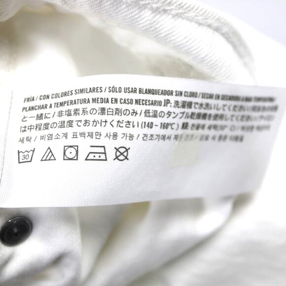 Abercrombie & Fitch Womens 8 The Ankle Straight Ultra High Rise White Distressed - Picture 9 of 10